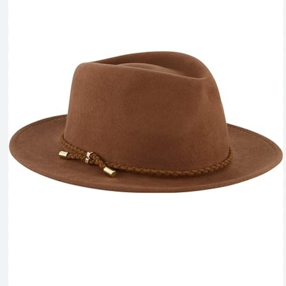 C&C California 100% Wool Felt Hat with Braided Band in Burnt Orange - Picture 1 of 8